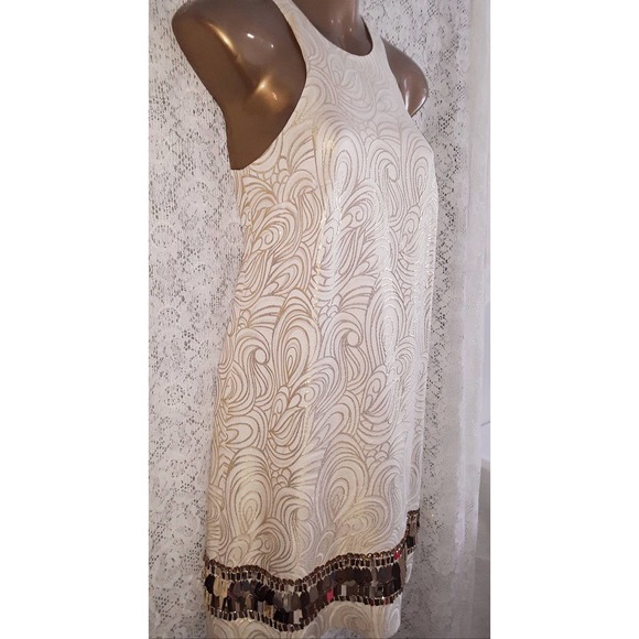 NWT Lilly Pulitzer Sz XS DIEDRA Gold Metallic TIDAL WAVE Jacquard Dress - Picture 3 of 11
